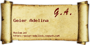 Geier Adelina névjegykártya